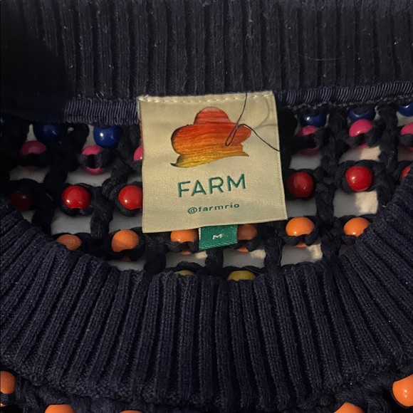 FARM Rio Multicolor Beaded Crew Neck Sweater - Picture 3 of 4